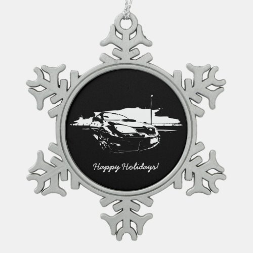 Subaru Impreza WRX STI Drift Snowflake Pewter Christmas Ornament