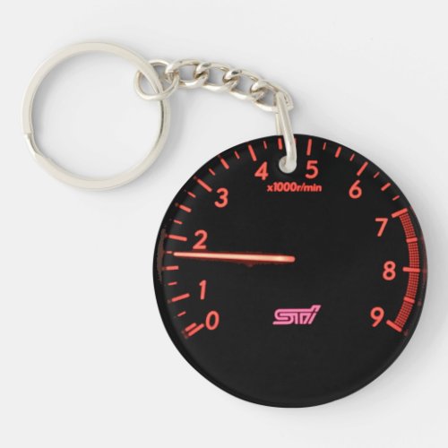 Subaru Impreza Wrx Sti RPM Tachometer Keychain