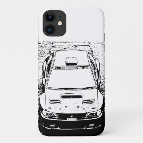 Subaru Impreza WRX Sti Vector Image iPhone 11 Case