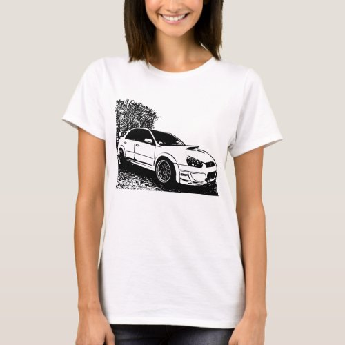 Subaru Impreza WRX Sti Vector Image Womens T_Shirt