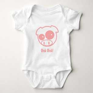Subaru Mascot Pig Baby Bodysuit