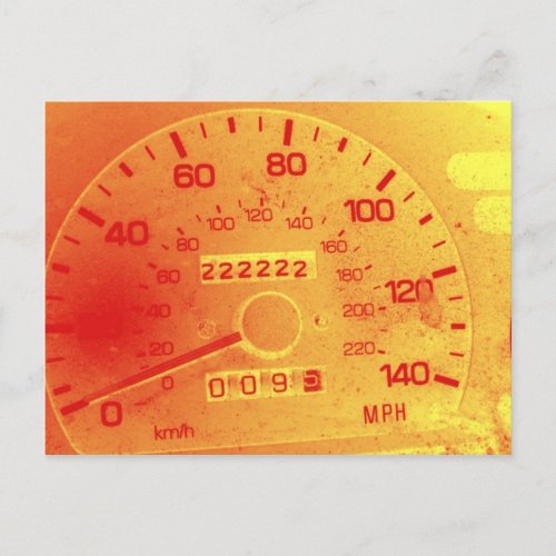 Subaru Odometer POstcard