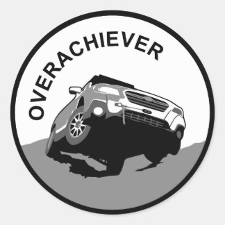 Subaru Outback Overachiever Classic Round Sticker