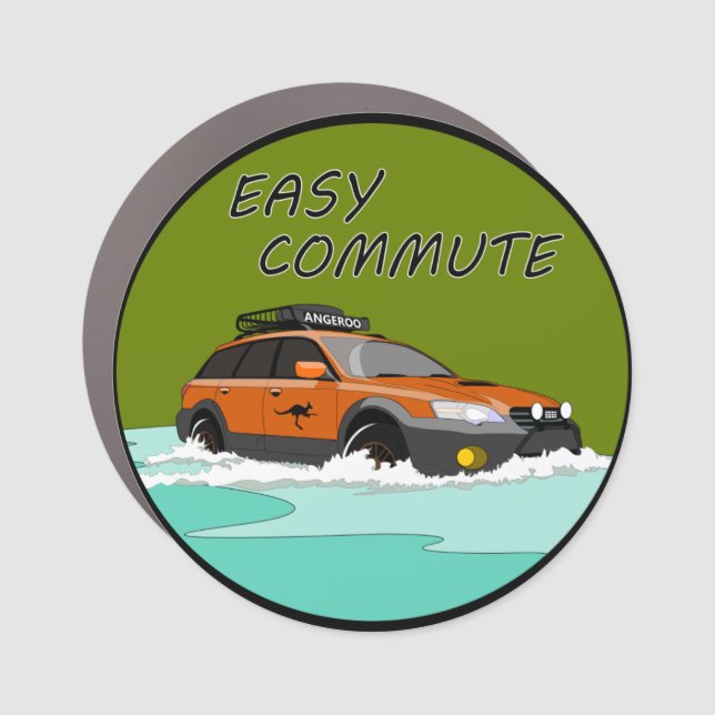 Subaru Outback Water Crossing Car Magnet (Front)