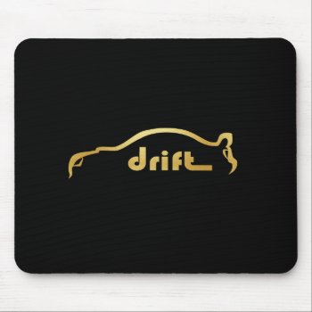 Subaru Sti "drift" Gold Silhouette Logo Mouse Pad by AV_Designs at Zazzle