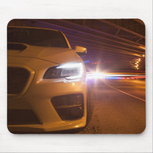 Subaru STi Front Light Painting Mouse Pad