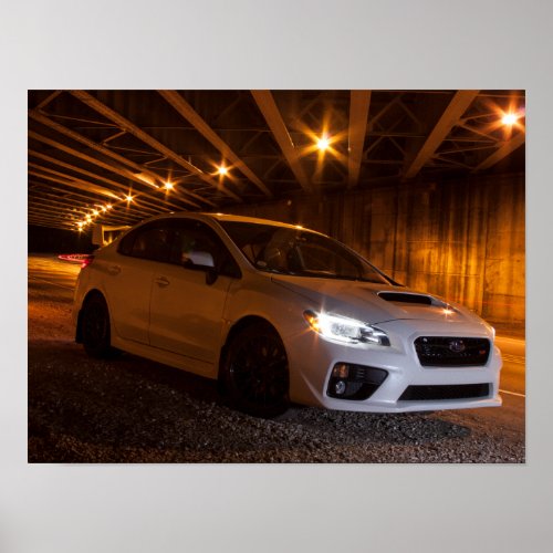 Subaru STi In Tunnel Poster