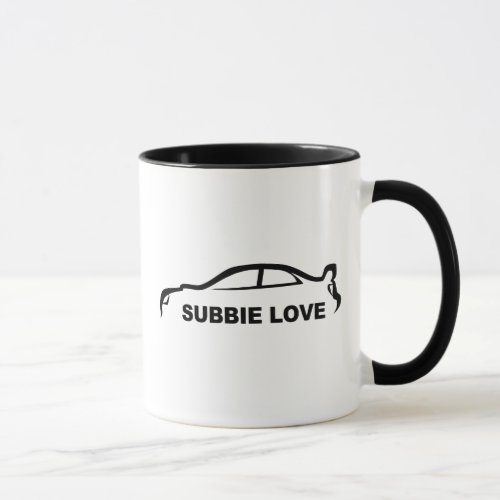 Subaru STI Subbie Love Silhouette Mug