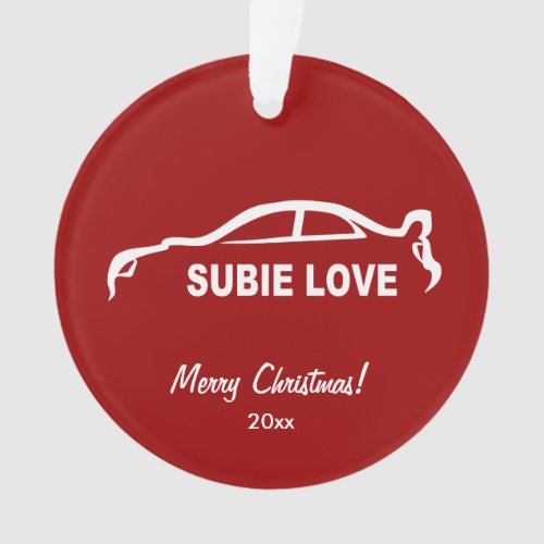 Subaru WRX Impreza STI _ Subbie Love Ornament