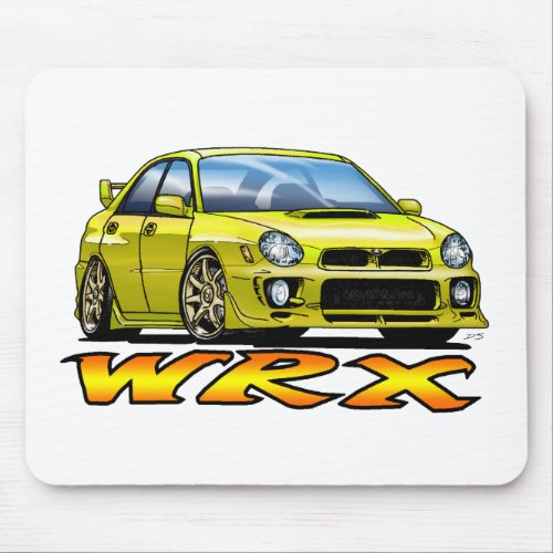 Subaru WRX_yellow Mouse Pad