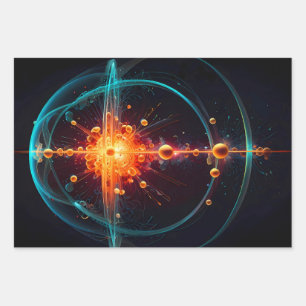 Subatomic neutron particle wrapping paper sheets