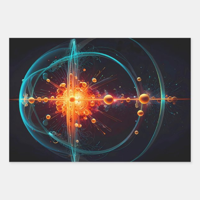 Subatomic neutron particle wrapping paper sheets (Front)