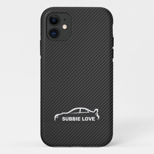 Subbie Love _ STI white silhouette logo iPhone 11 Case