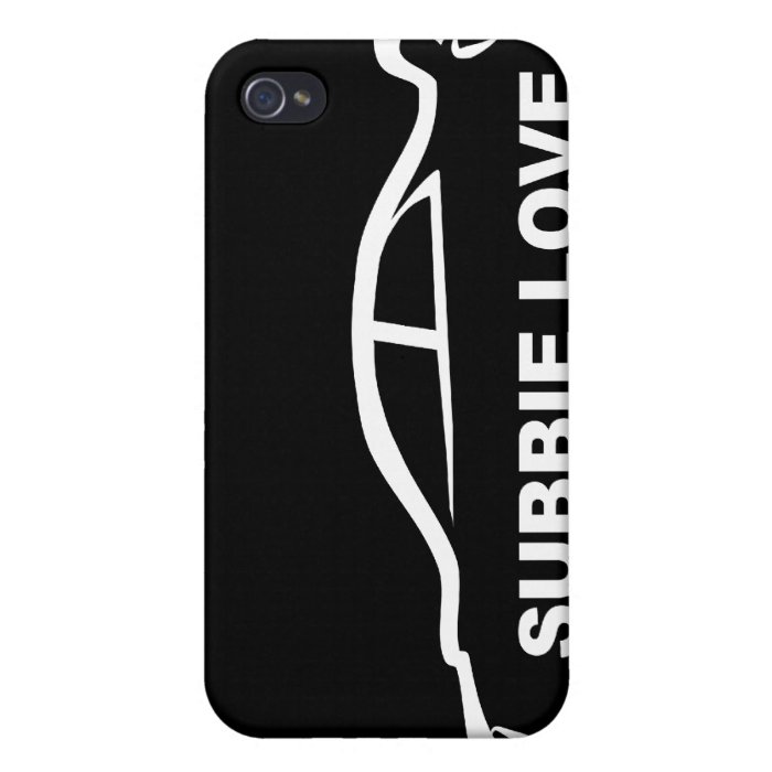 Subbie Sti Love White Silhouette Logo iPhone 4/4S Case