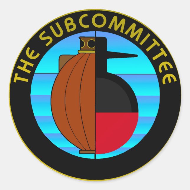 SubCommittee 3" Round Stickers (Front)