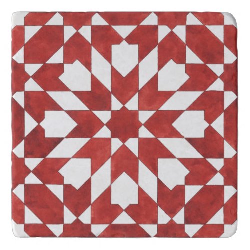 Subdish Moroccan mosaic red ZELLIGE Trivet