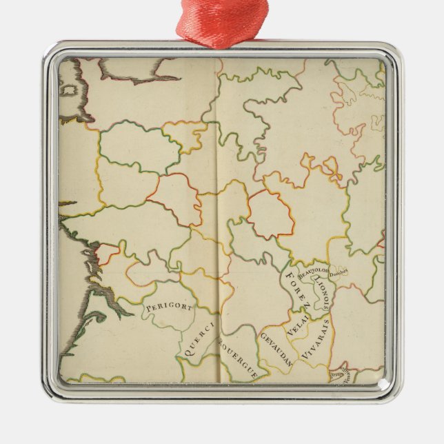 Subdivision of France Metal Ornament (Front)