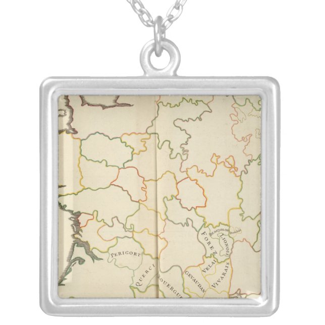 Subdivision of France Silver Plated Necklace (Front)