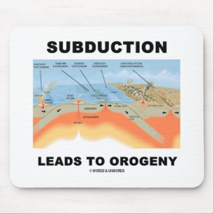 Subduction Leads To Orogeny (Geology Humor) Mouse Pad