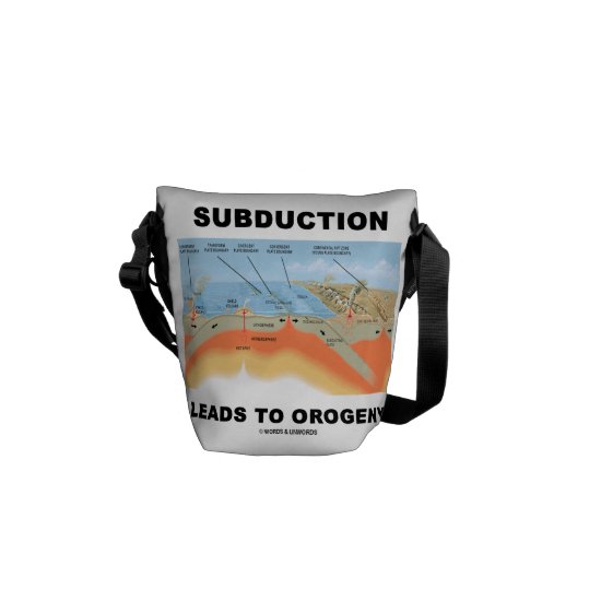 Subduction Leads To Orogeny (Mountain Building) Messenger Bag