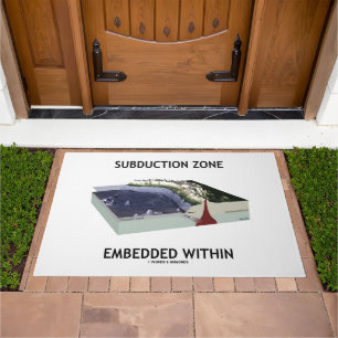 Subduction Zone Embedded Within Geology Humor Doormat