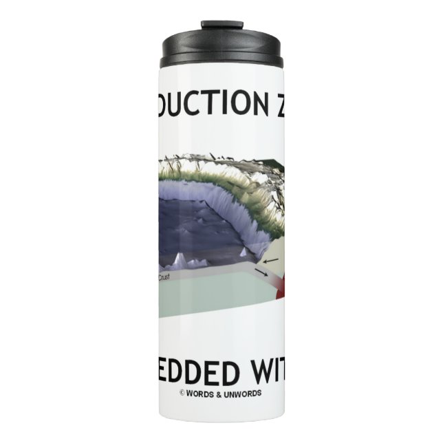 Subduction Zone Embedded Within Geology Humor Thermal Tumbler (Front)