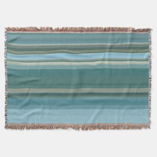 Subdue Blue Color Shade Throw Blanket (Front)