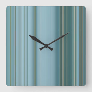 Subdue Color Stripes Square Wall Clock