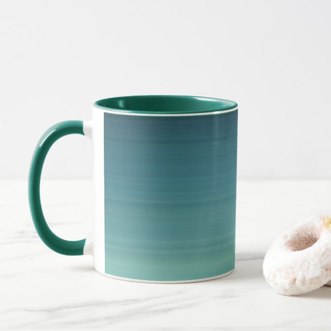 Subdue Teal Color Shade Mug (With Donut)