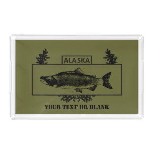 Subdued Alaska Combat Fisherman Badge Acrylic Tray