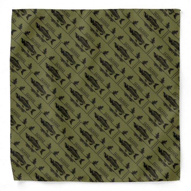 Subdued Alaska Combat Fisherman Badge Bandana (Front)