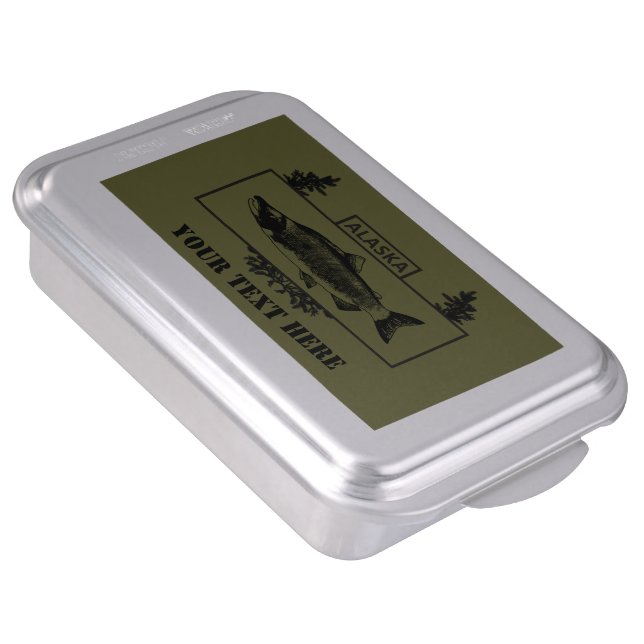Subdued Alaska Combat Fisherman Badge Cake Pan (Side)