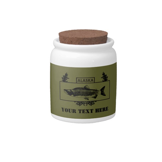 Subdued Alaska Combat Fisherman Badge Candy Jar (Front)