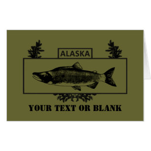 Subdued Alaska Combat Fisherman Badge Card