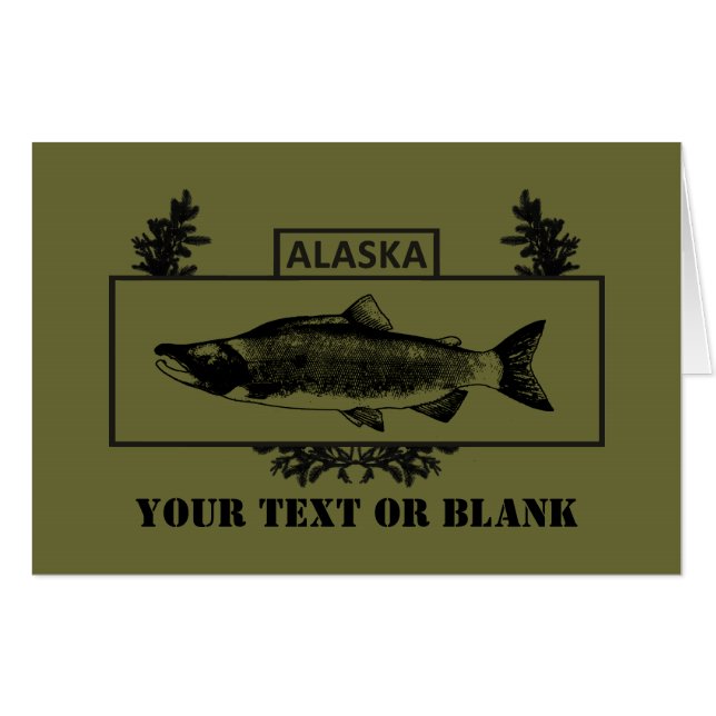 Subdued Alaska Combat Fisherman Badge Card (Front Horizontal)