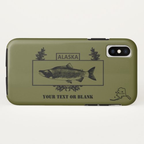 Subdued Alaska Combat Fisherman Badge iPhone XS Case
