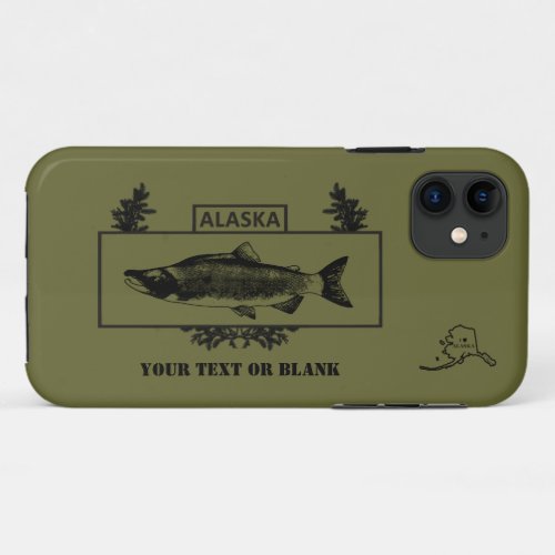 Subdued Alaska Combat Fisherman Badge iPhone 11 Case