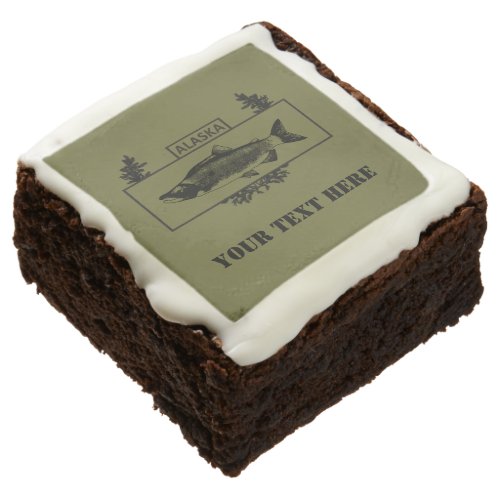 Subdued Alaska Combat Fisherman Badge Chocolate Brownie