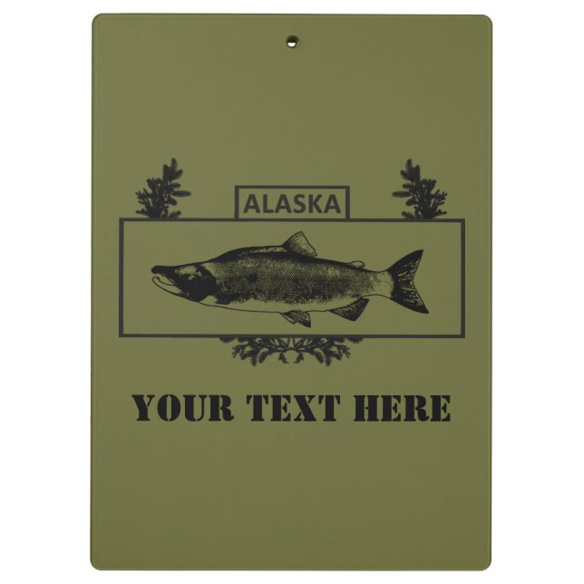 Subdued Alaska Combat Fisherman Badge Clipboard (Back)