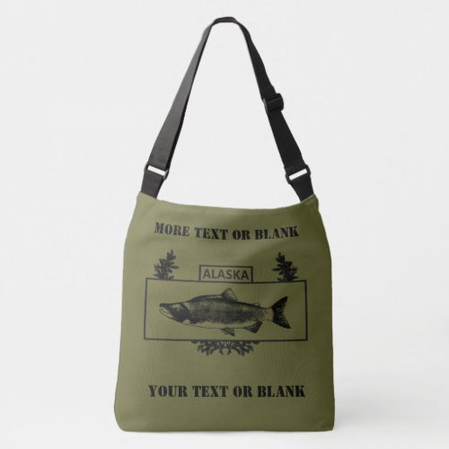 Subdued Alaska Combat Fisherman Badge Crossbody Bag