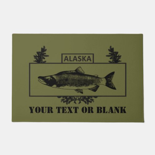 Subdued Alaska Combat Fisherman Badge Doormat