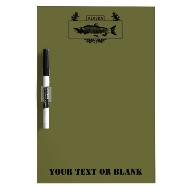 Subdued Alaska Combat Fisherman Badge Dry-Erase Board (Front)