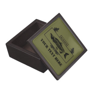 Subdued Alaska Combat Fisherman Badge Keepsake Box