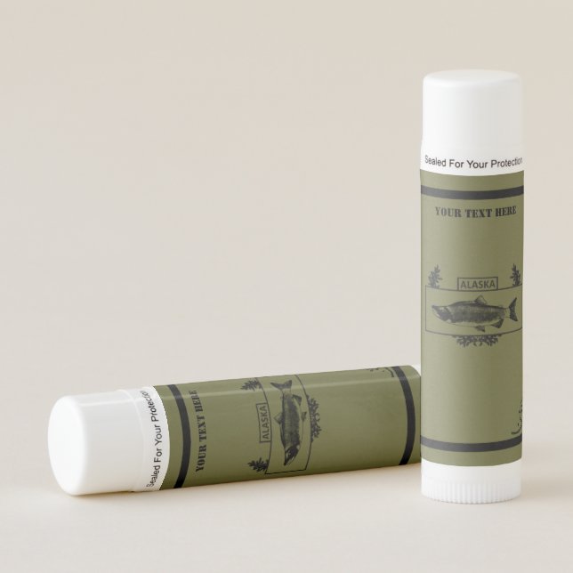 Subdued Alaska Combat Fisherman Badge Lip Balm (Front)