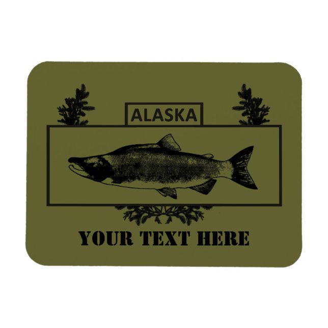 Subdued Alaska Combat Fisherman Badge Magnet (Horizontal)