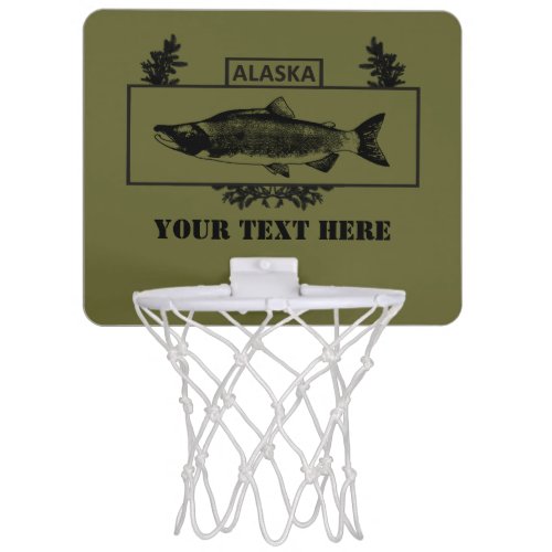 Subdued Alaska Combat Fisherman Badge Mini Basketball Hoop