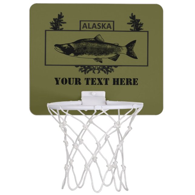 Subdued Alaska Combat Fisherman Badge Mini Basketball Hoop (Front)