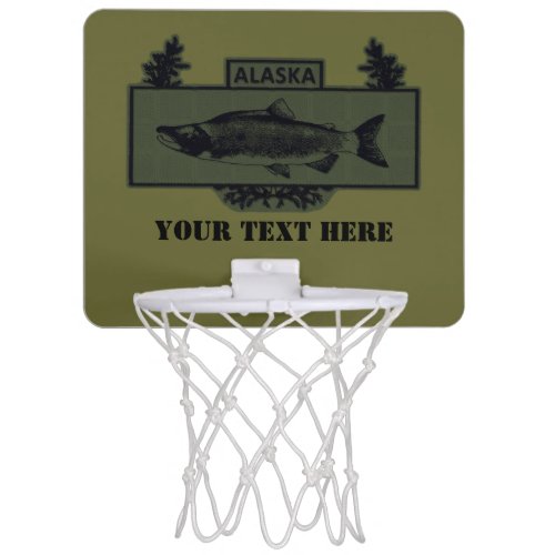 Subdued Alaska Combat Fisherman Badge Mini Basketball Hoop