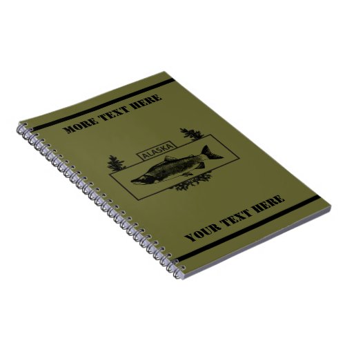 Subdued Alaska Combat Fisherman Badge Notebook