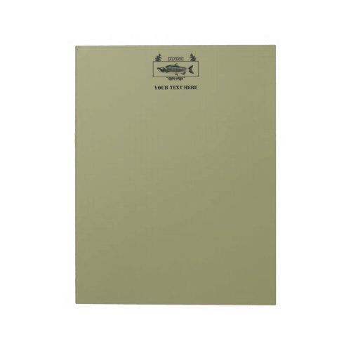 Subdued Alaska Combat Fisherman Badge Notepad